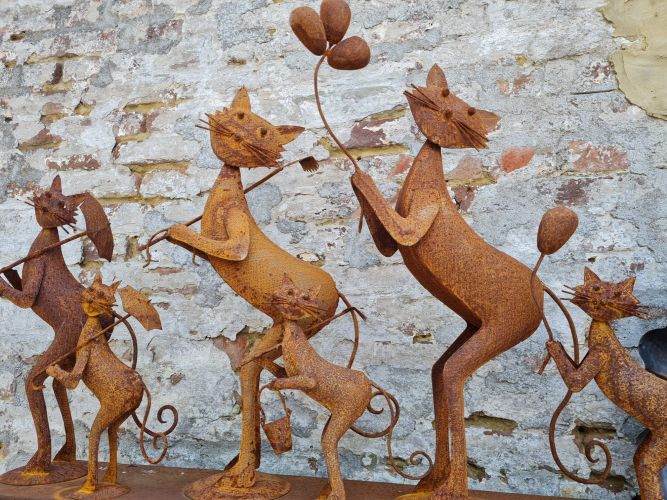 oldandnew jardin acier corten animaux